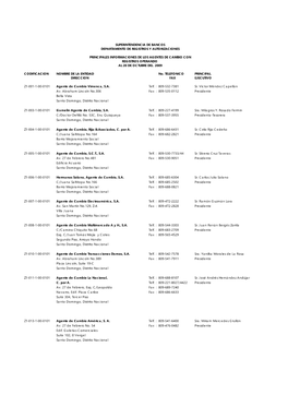 Superintendencia De Bancos Departamento De Registros Y Autorizaciones