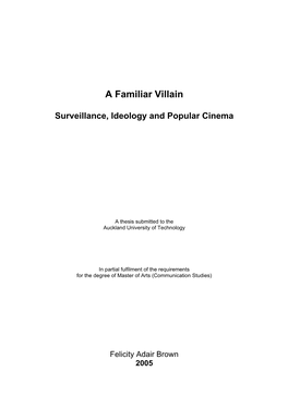 Surveillance, Ideology and Popular Cinema