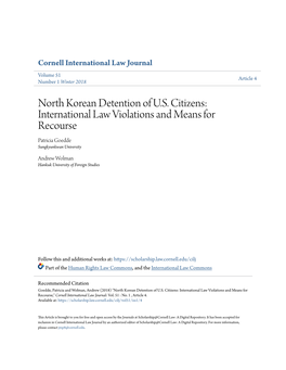 North Korean Detention of US Citizens