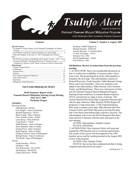 Tsuinfo Alert, August 2001