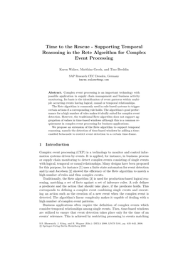 Supporting Temporal Reasoning in the Rete Algorithm for Complex Event Processing