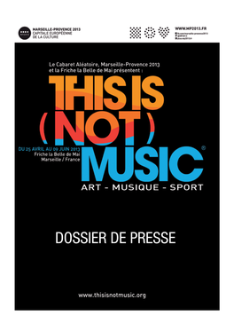 Dossier De Presse Dossier De Presse Art - Musique - Action Sport