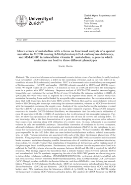 Intracellular Vitamin B12 Metabolism with a Focus on MMADHC, a Gene