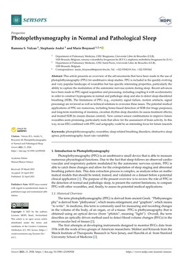 Photoplethysmography in Normal and Pathological Sleep