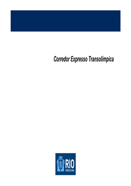 Corredor Expresso Transolímpica Agenda