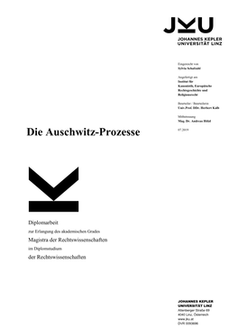 Die Auschwitz-Prozesse