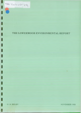 The Lowermoor Environmental Report