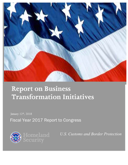 Report on Business Transformation Initiatives