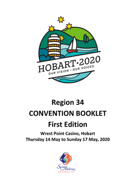 Region 34 CONVENTION BOOKLET First Edition