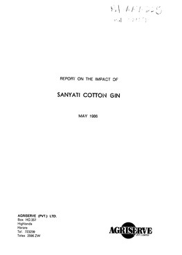 Sanyati Cotton Gin