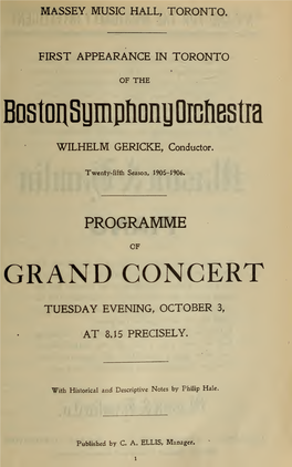 Boston Symphony Orchestra Concert Programs, Season 25,1905