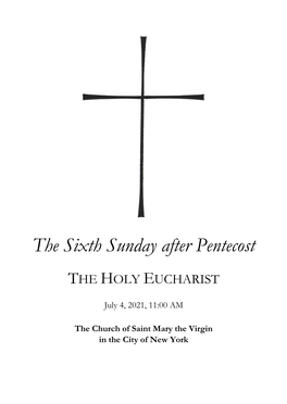 The Sixth Sunday After Pentecost