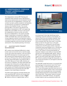 4.0 Independence Corridor Transit Improvement Alternatives