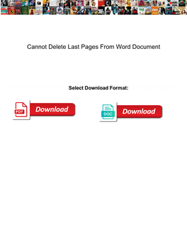 Cannot Delete Last Pages from Word Document