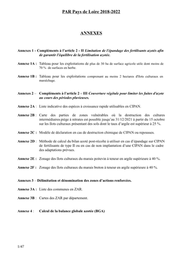 PAR Pays De Loire 2018-2022 ANNEXES