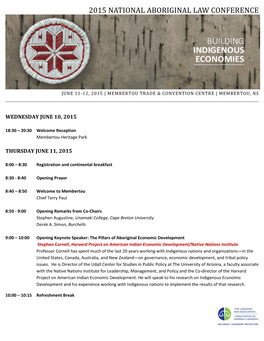 2015 National Aboriginal Law Conference