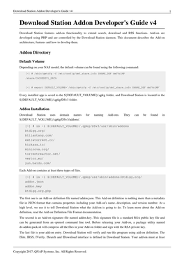 Download Station Addon Developer's Guide V4 1 Download Station Addon Developer's Guide V4