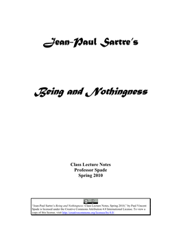 Being and Nothingness