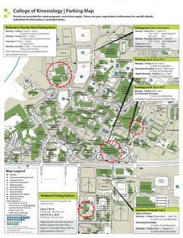 College of Kinesiology Parking Map (PDF)