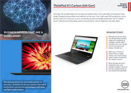 Thinkpad X1 Carbon (6Th Gen)