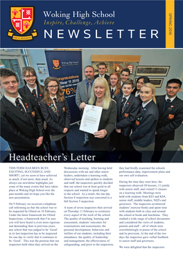 NEWSLETTER Headteacher: Jane Abbott