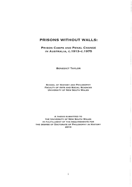 Prisons Without Walls: Prison Camps and Penal Change In