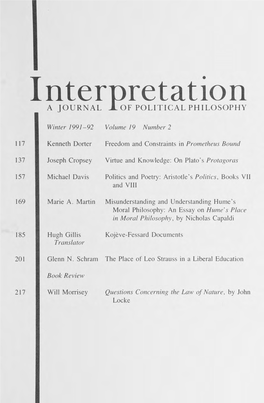 Interpretation: a Journal of Political Philosophy