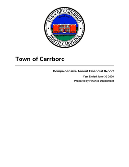Carrboro 2020 Audit (Municipalities C-E 6/30/20 2020-19 [6/30/2020] (In