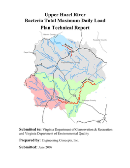 Upper Hazel River TMDL Implementation Plan 1
