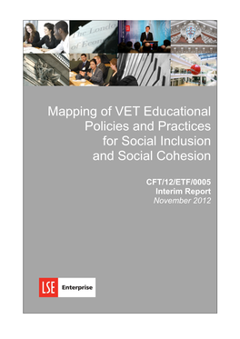 Mapping of VET Educational Policies and Practices for Social Inclusion and Social Cohesion