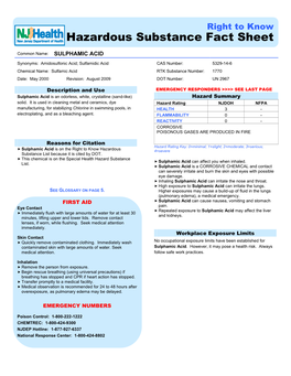 1770 Date: May 2000 Revision: August 2009 DOT Number: UN 2967