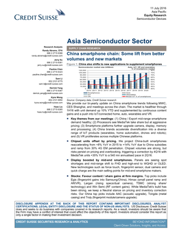 Report Contains Important Disclosures, Analyst Certifications, Legal Entity Disclosure and the Status of Non-Us Analysts