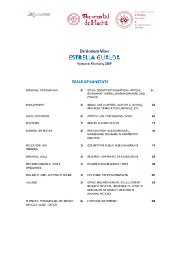 ESTRELLA GUALDA Updated: 4 January 2017