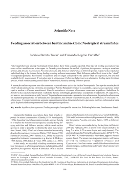 Scientific Note Feeding Association Between Benthic and Nektonic