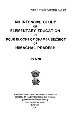 An Intensive Study Elementary Education Himachal Pradesh