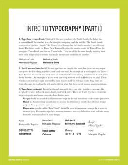 Intro to Typography (Part 1)