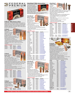 Ammunition V•Shok® Rifle Ammunition Vital