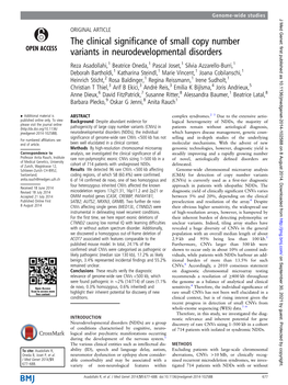 The Clinical Significance of Small Copy Number Variants In