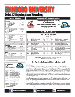 2016-17 Fighting Scots Wrestling