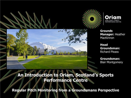 An Introduction to Oriam, Scotland's Sports Performance Centre