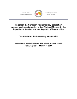 Bilateral Visits -- Namibia and South Africa