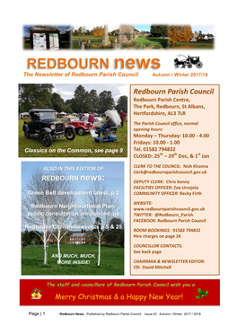 Issue 43 of Redbourn News Autumn