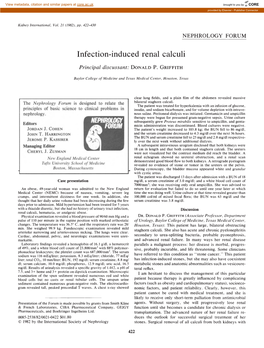 Infection-Induced Renal Calculi