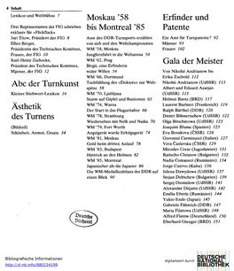 Abc Der Turnkunst Ästhetik Des Turnens Moskau '58 Bis Montreal