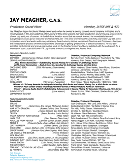Jay Meagher, C.A.S