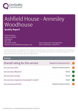 Annesley Woodhouse Newapproachcomprehensive Report