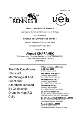 Ahmad CHARANEK the Bile Canaliculus Revisited