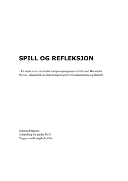 Spill Og Refleksjon