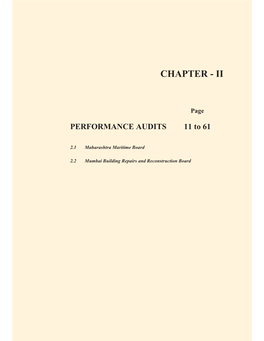 PERFORMANCE AUDITS 11 to 61