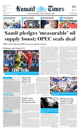 OPEC Seals Deal OPEC Deal with Non-OPEC Gives No Specific Targets